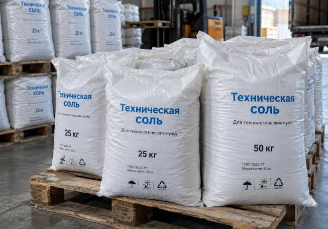 Техническая соль в мешках 25 кг
